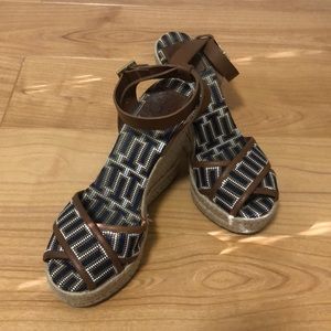 Tory Burch Wedge Sandals EUC
